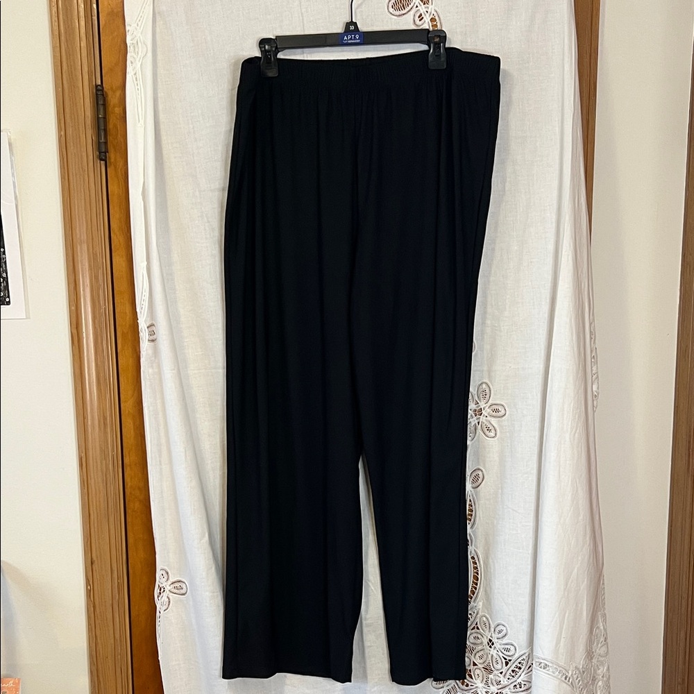 Luxology Black Wide Leg Pants 2X
